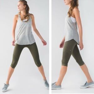 Lululemon InThe Flow Crop Seamless High Waist Leggings Pants Tight Pants Stretch